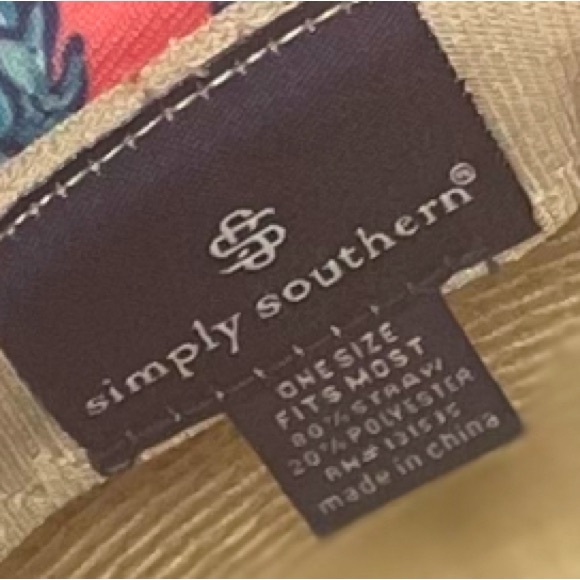 Simply Southern Preppy Bucket Straw WKND Hat Womens OS - Picture 10 of 10